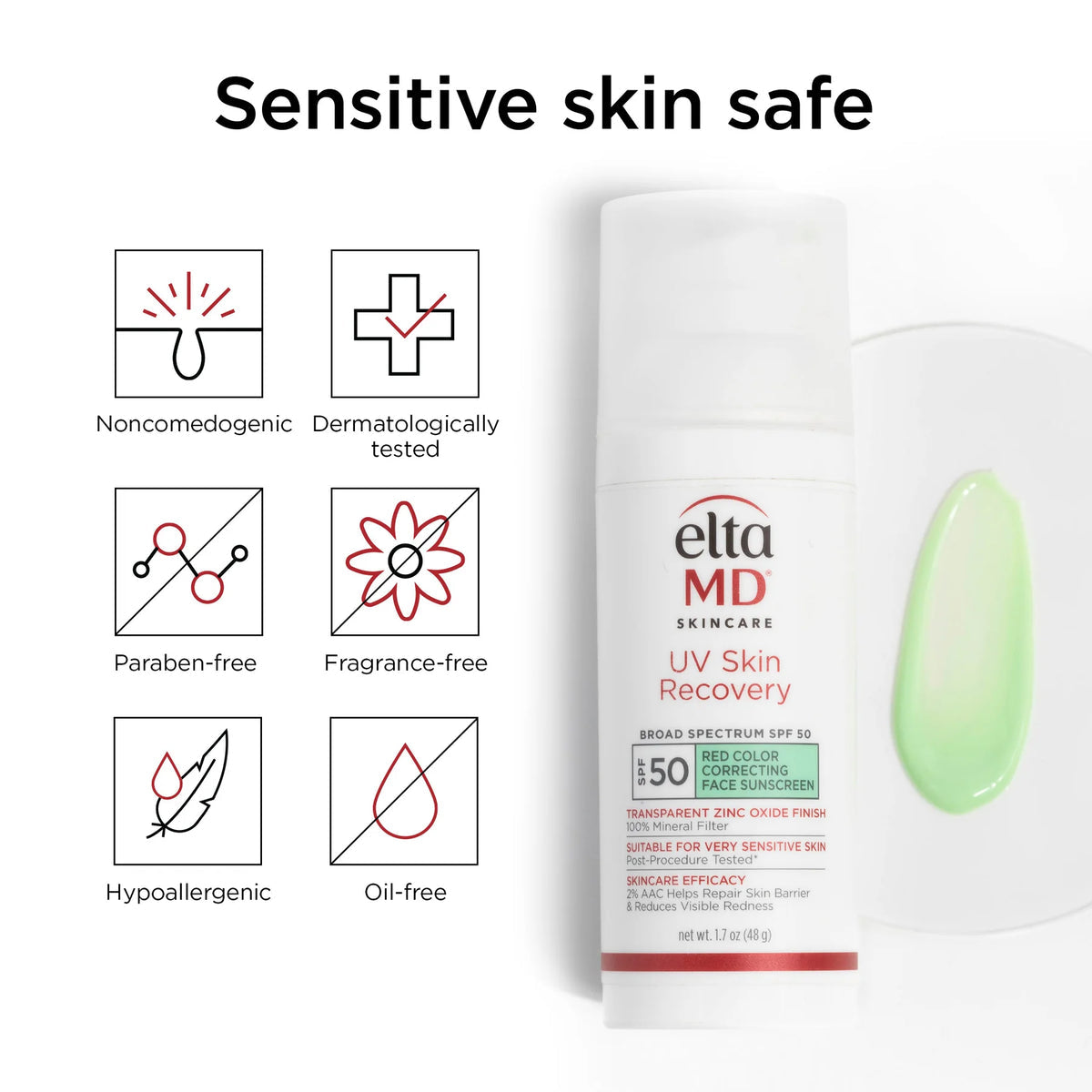 UV Skin Recovery SPF 50+ — Protector Solar Mineral para Pieles Sensibles y con Rosácea