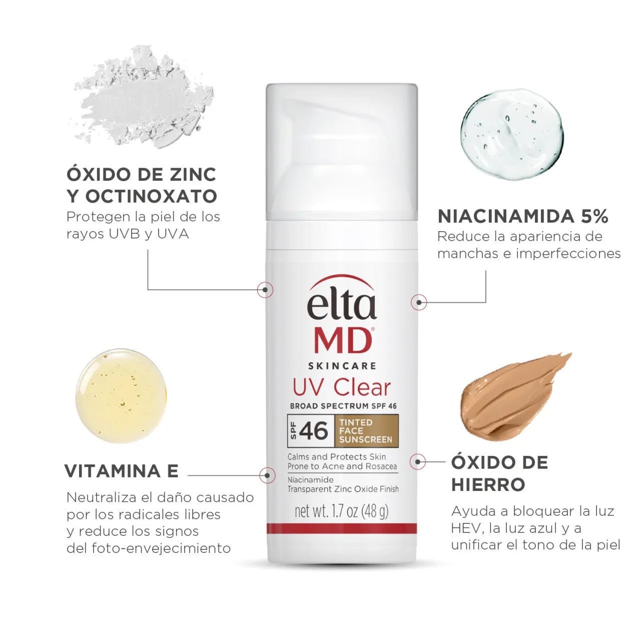 Uv Clear Spf 46 Con Color / Protector Solar Para Piel Grasa, Mixta, Acné Y Rosácea